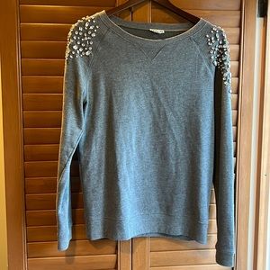 Beaded shoulder sweater